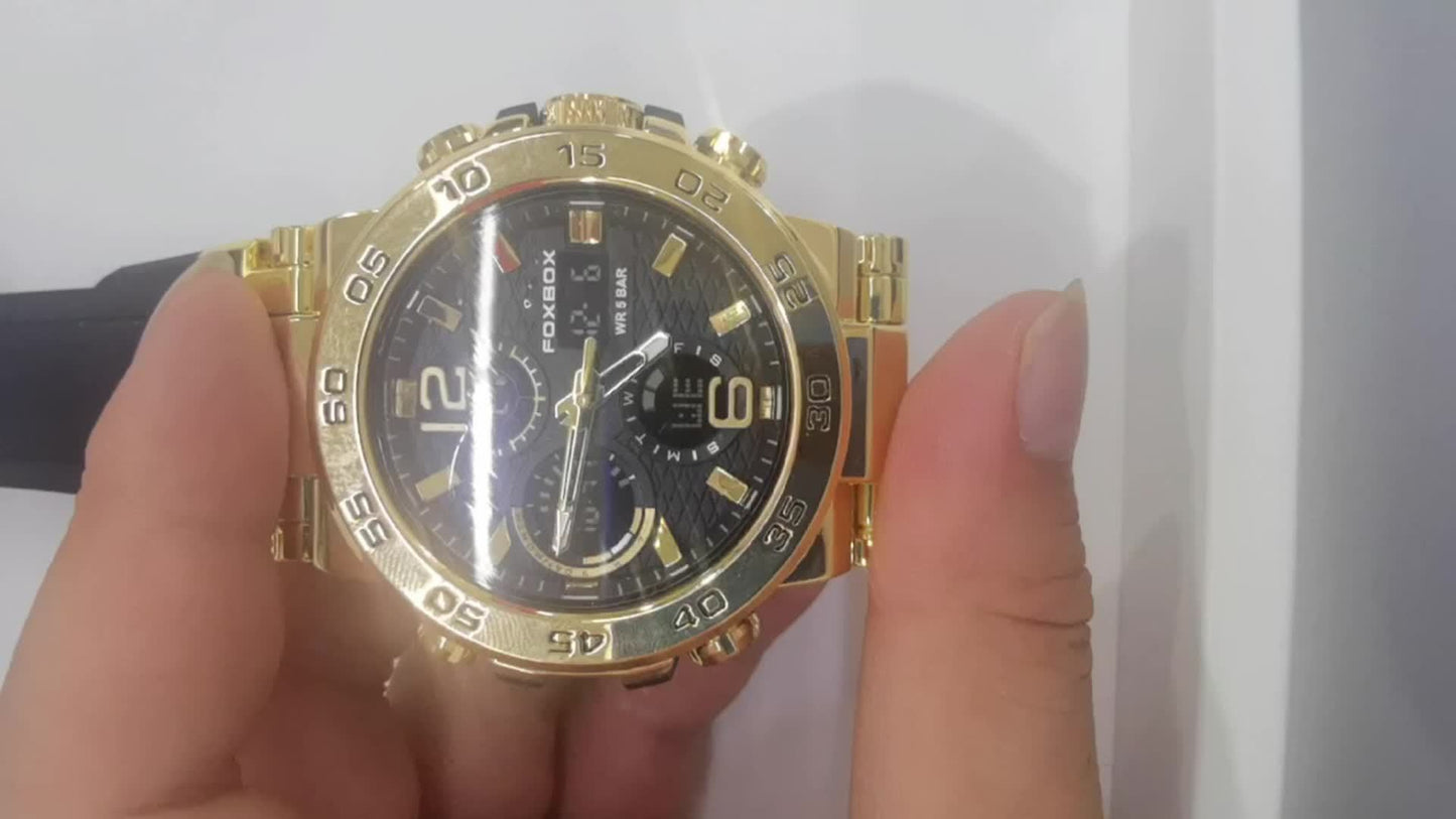 Montre de sport pour homme, montre à quartz numérique étanche à double affichage, réveil, chronographe, multifonction, lumineuse, choix idéal pour les cadeaux