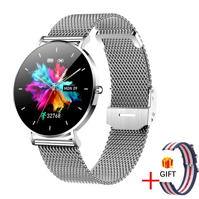 Montre connectée AMOLED LIGE 2024, rappel d'appel, fonction physiologique, horloge, bracelet de sport, montre intelligente étanche