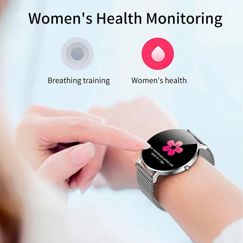 Montre connectée AMOLED LIGE 2024, rappel d'appel, fonction physiologique, horloge, bracelet de sport, montre intelligente étanche