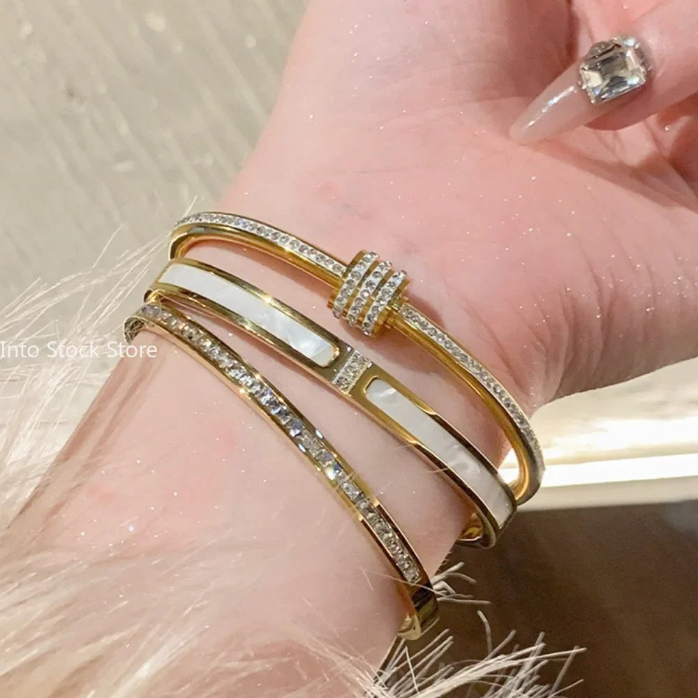 Bracelets YASMINE en acier titane inoxydable