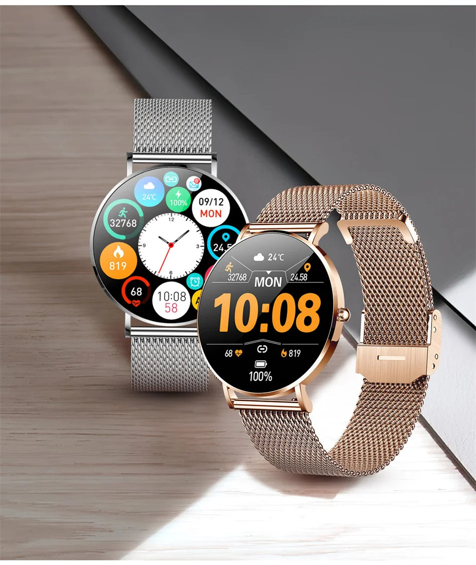 Montre connectée AMOLED LIGE 2024, rappel d'appel, fonction physiologique, horloge, bracelet de sport, montre intelligente étanche