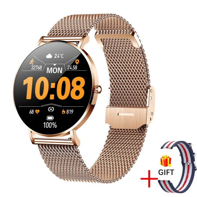 Montre connectée AMOLED LIGE 2024, rappel d'appel, fonction physiologique, horloge, bracelet de sport, montre intelligente étanche