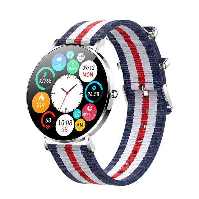 Montre connectée AMOLED LIGE 2024, rappel d'appel, fonction physiologique, horloge, bracelet de sport, montre intelligente étanche