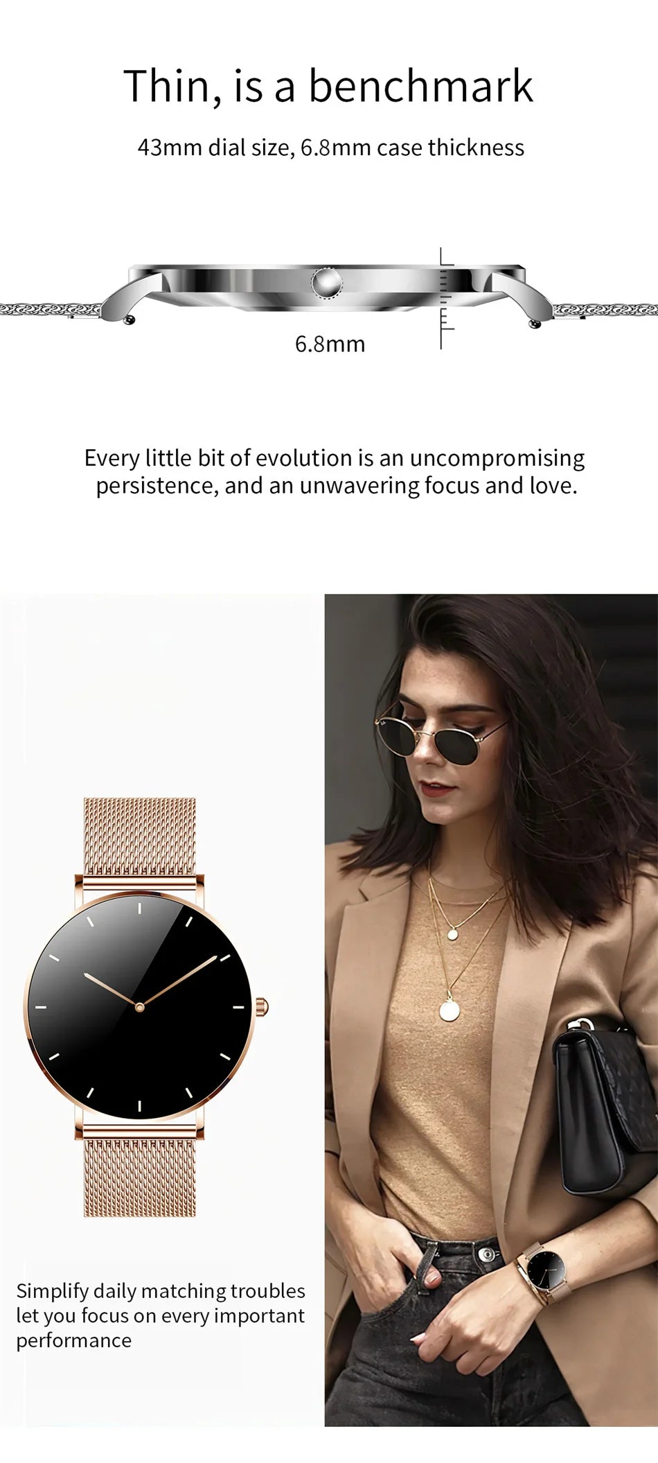 Montre connectée AMOLED LIGE 2024, rappel d'appel, fonction physiologique, horloge, bracelet de sport, montre intelligente étanche