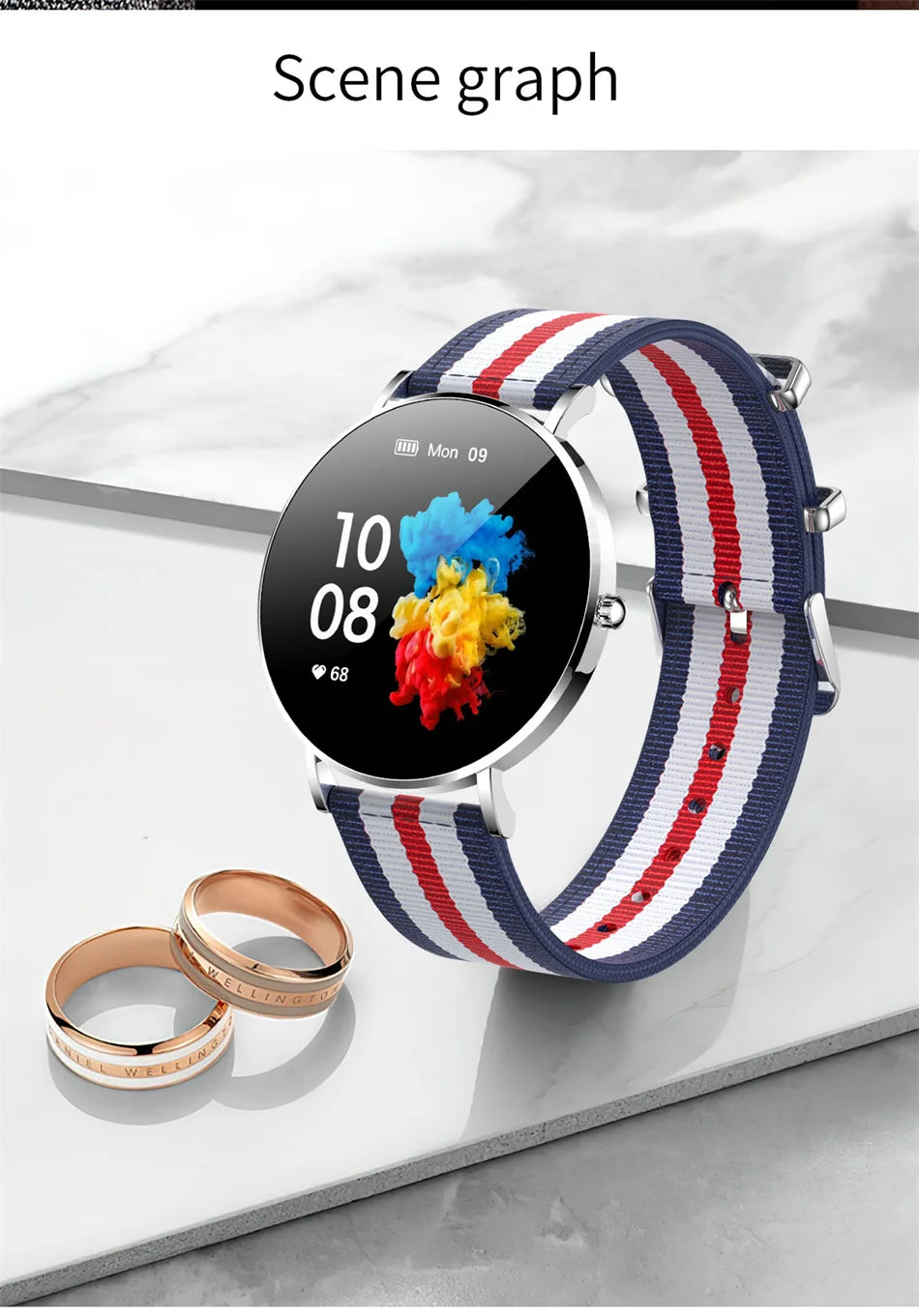 Montre connectée AMOLED LIGE 2024, rappel d'appel, fonction physiologique, horloge, bracelet de sport, montre intelligente étanche