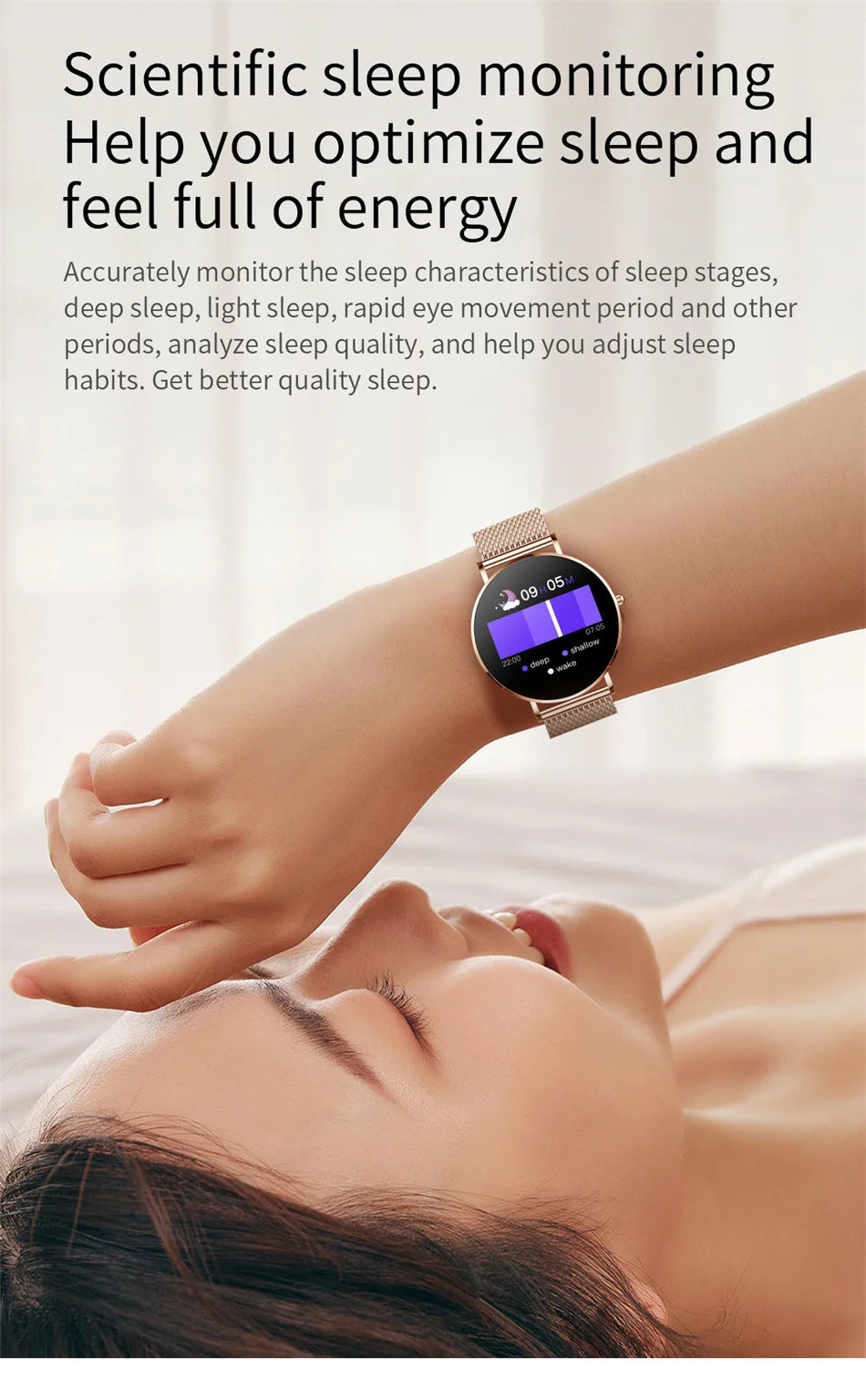 Montre connectée AMOLED LIGE 2024, rappel d'appel, fonction physiologique, horloge, bracelet de sport, montre intelligente étanche
