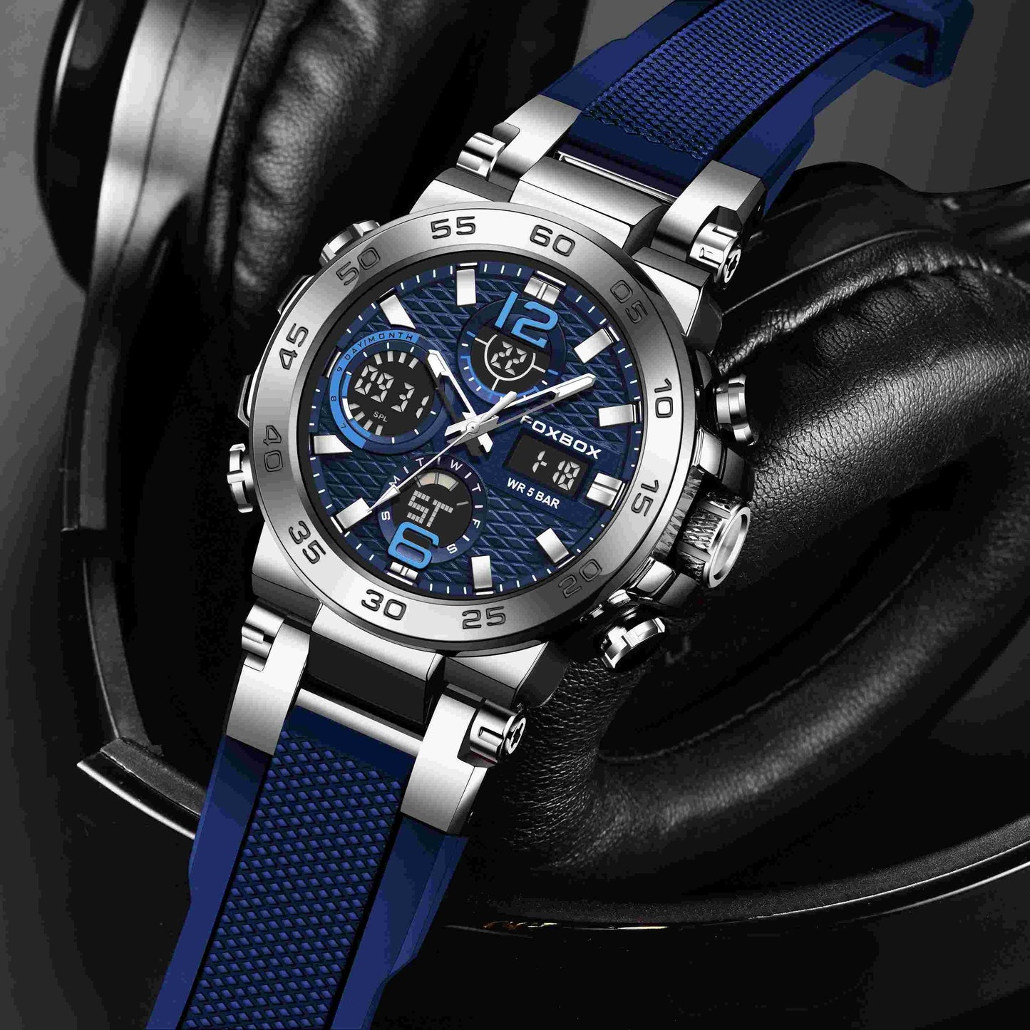 Montre de sport pour homme, montre à quartz numérique étanche à double affichage, réveil, chronographe, multifonction, lumineuse, choix idéal pour les cadeaux