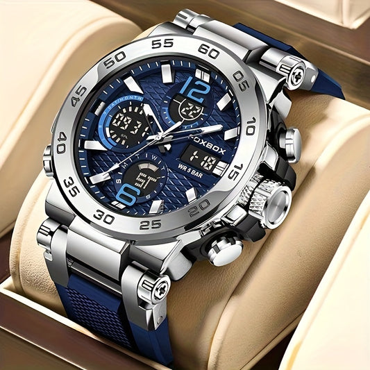 Montre de sport pour homme, montre à quartz numérique étanche à double affichage, réveil, chronographe, multifonction, lumineuse, choix idéal pour les cadeaux